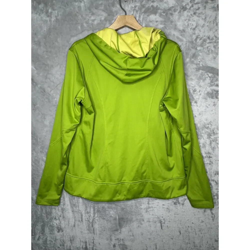 Nike ACG Jacket Womens XL Green Softshell Full Zip Hooded Windbreaker Running